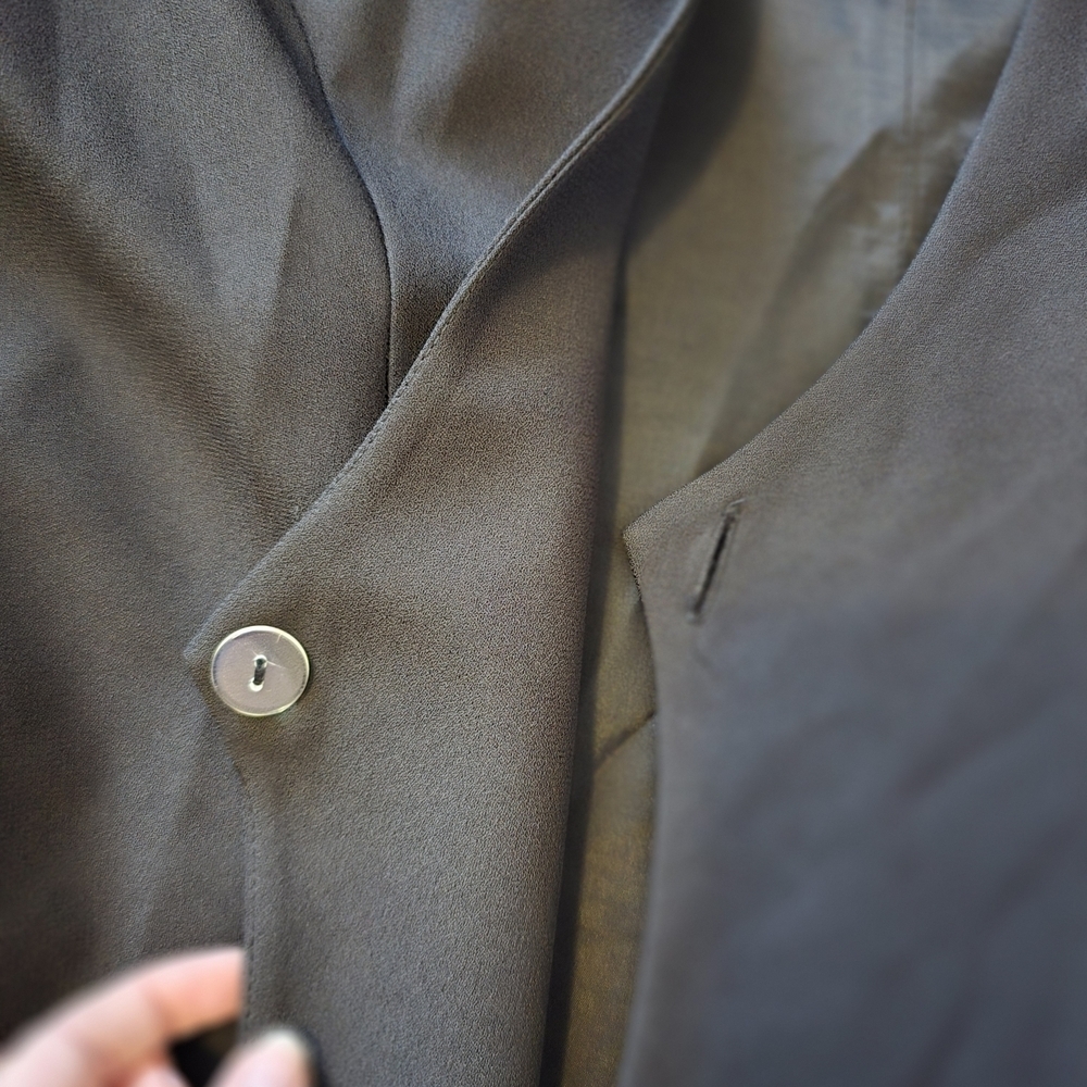 Karen Miller Black Women's Evening Blazer Beaded Button Closure 10 - Picture 4 of 7